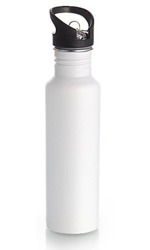 vintage white bottle with straw 650ml