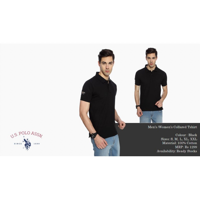 us polo black t shirt