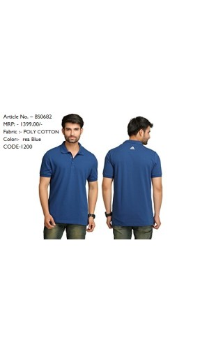 ADIDAS TSHIRT BS0682 Rea Blue Poly Cotton