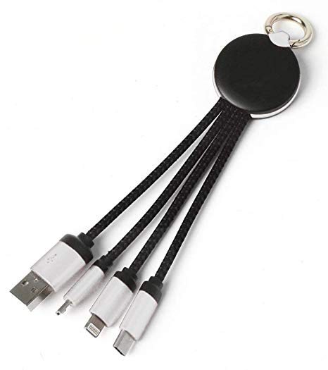 C78 - CLIP-ON CHARGING CABLE WITH DOUBLE SIDE LIGHT UP LOGO (IOS, MICRO ...