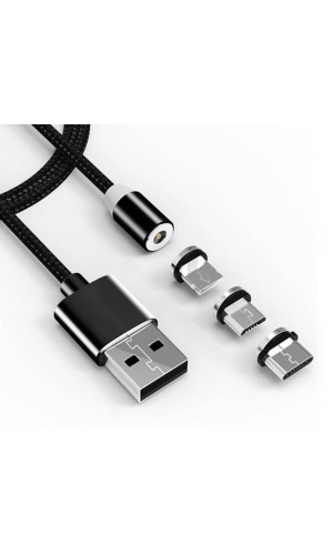 360 DEGREE MAGNETIC CHARGING CABLE WITH CONNECTORS 