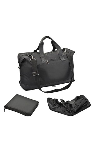 FOLDING LEATHERETTE TRAVEL BAG (FLIGHT CABIN SIZE COMPLIANT)