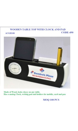 Analog Wooden Pen Stand With Clock and Calculator, For Office at Rs 999 in  Gwalior