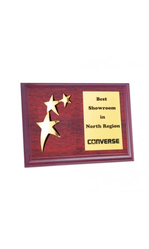 trophy  wooden three star 