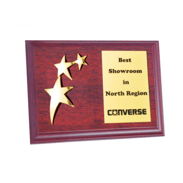 trophy  wooden three star 