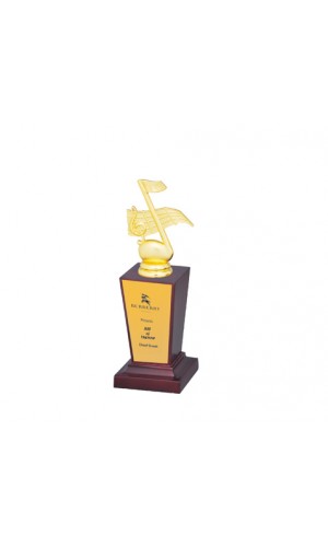 golden music trophy